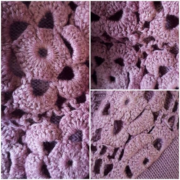 Karuba Crochet Front Top Long Sleeve Crop Cardigan - Picture 7 of 8